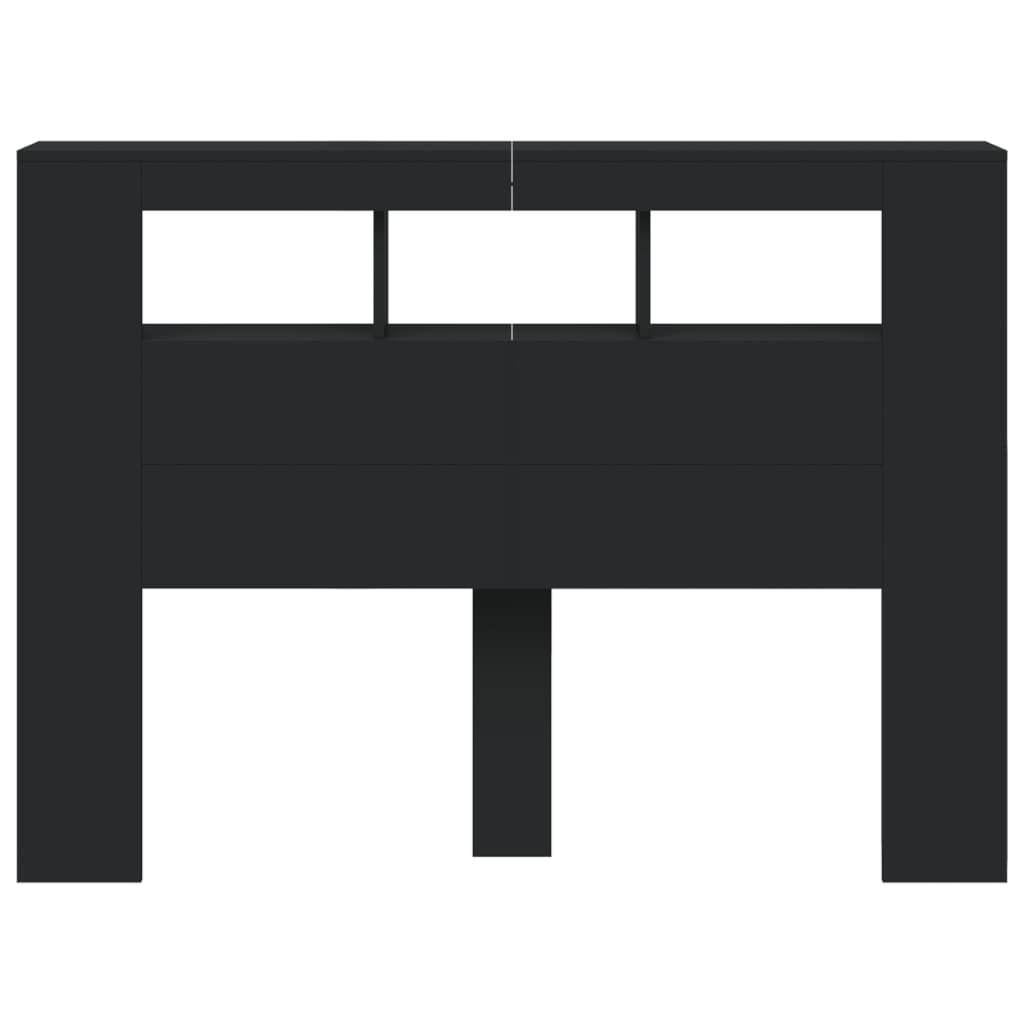 Tête de lit à LED noir 140x18,5x103,5 cm bois d'ingénierie - XIOS