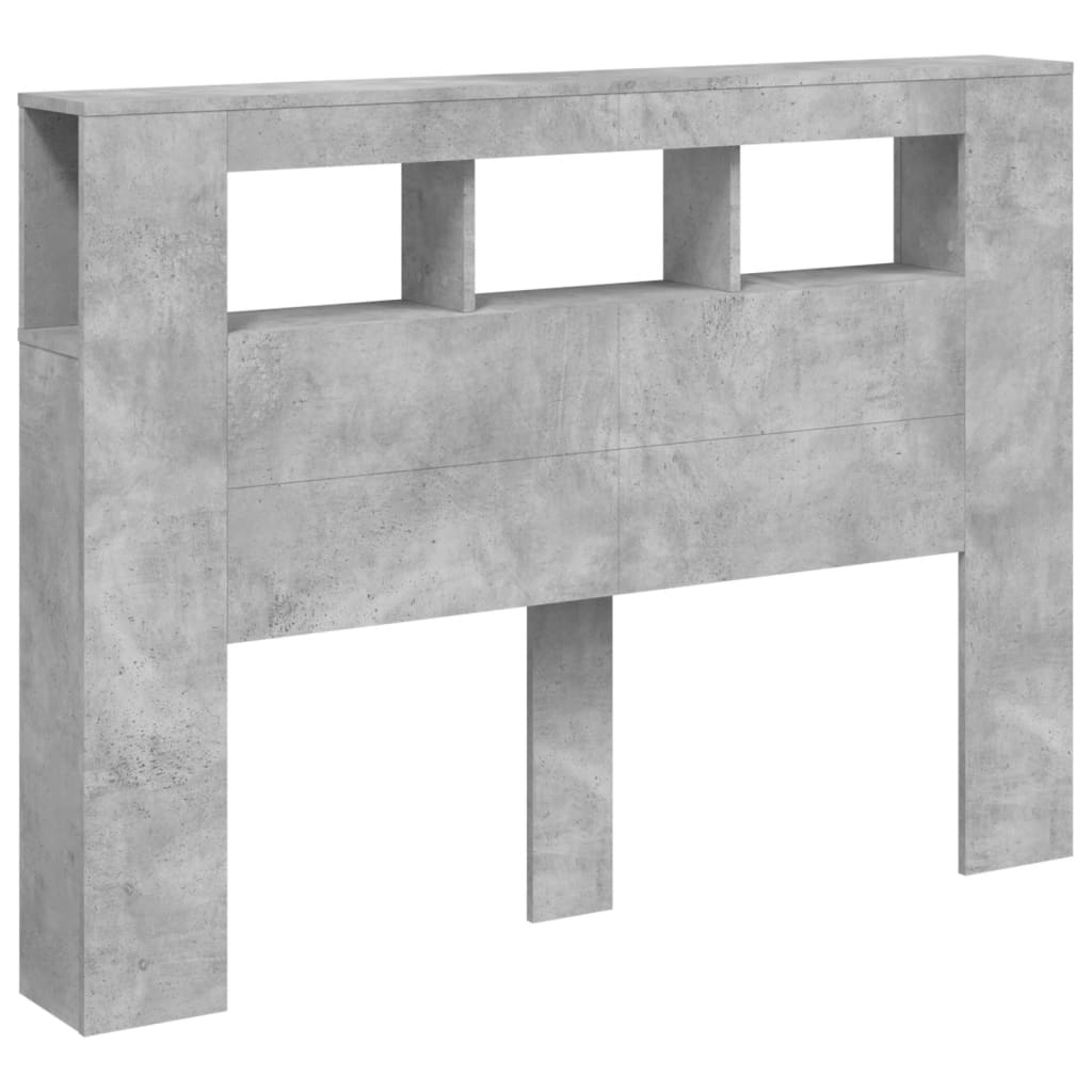 Tête de lit à LED gris béton 140x18,5x103,5cm bois d'ingénierie - XIOS
