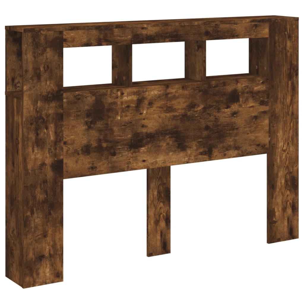 Tête de lit à LED chêne fumé 140x18,5x103,5cm bois d'ingénierie - XIOS