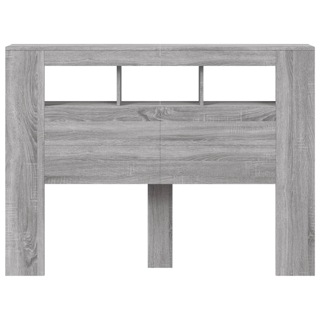 Tête de lit à LED sonoma gris 140x18,5x103,5 cm bois ingénierie - XIOS