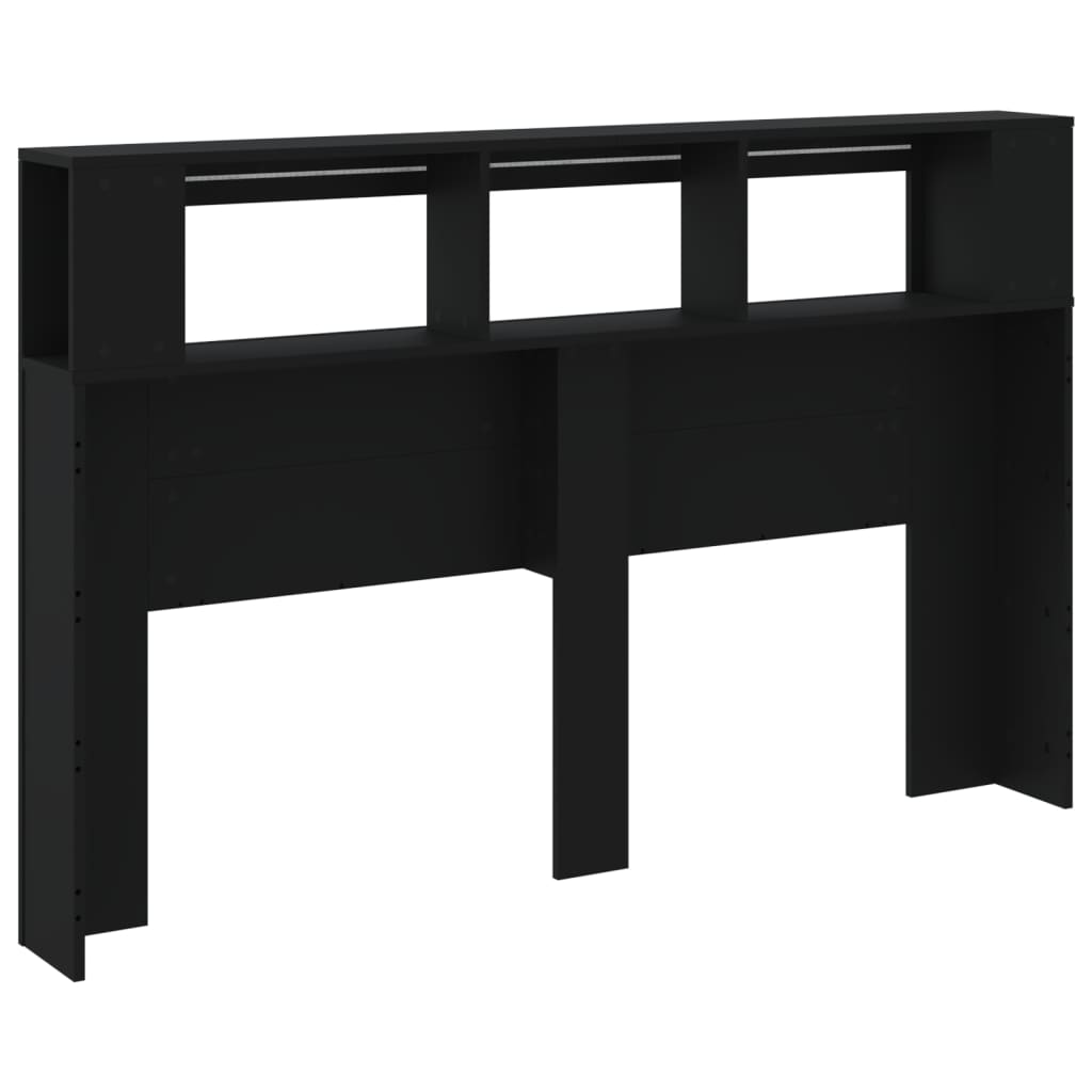 Tête de lit à LED noir 160x18,5x103,5 cm bois d'ingénierie - XIOS