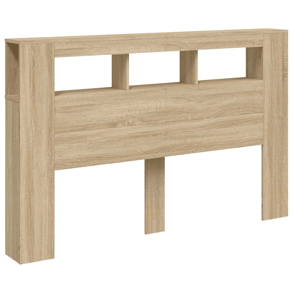 Tête de lit à LED chêne sonoma 160x18,5x103,5cm bois ingénierie - XIOS