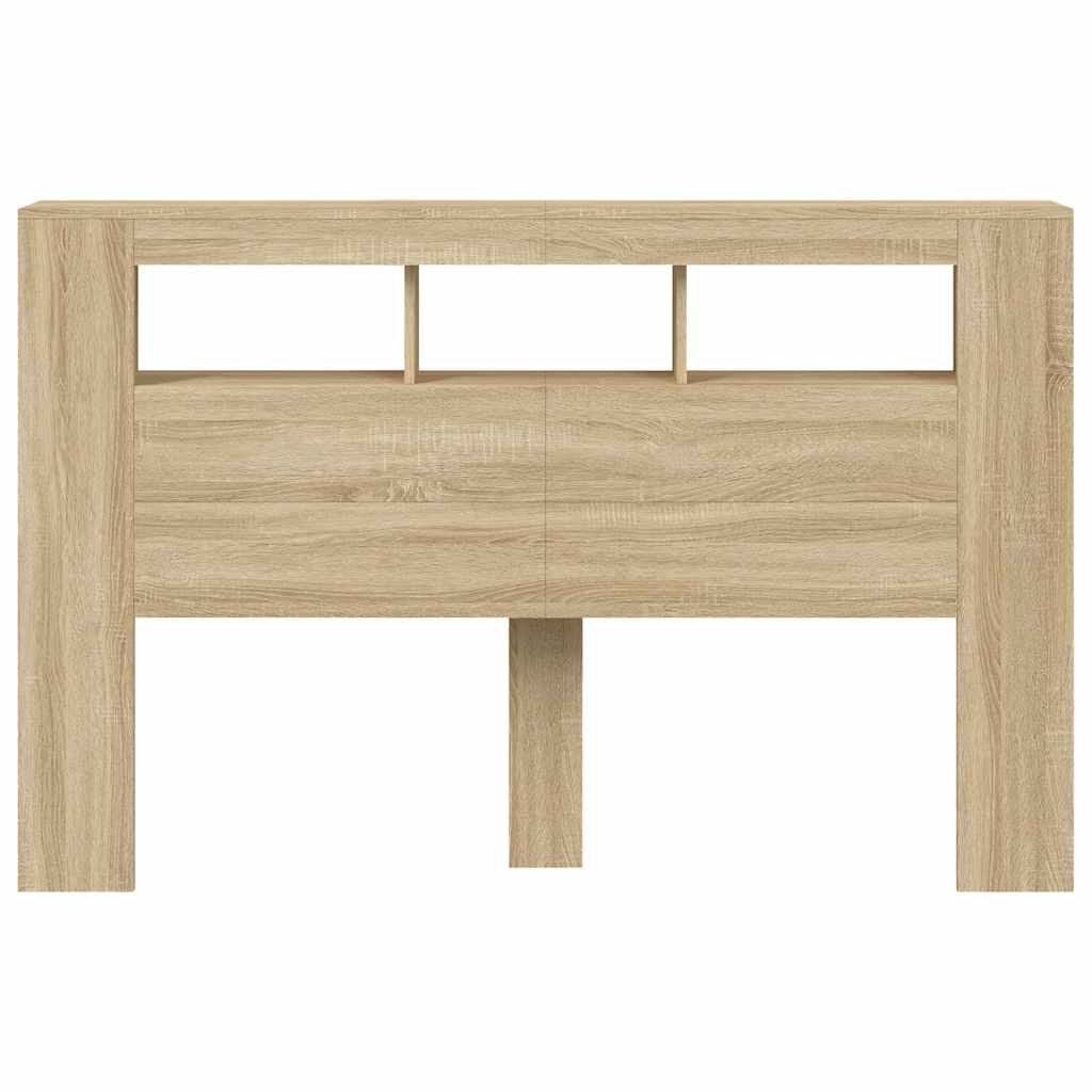 Tête de lit à LED chêne sonoma 160x18,5x103,5cm bois ingénierie - XIOS