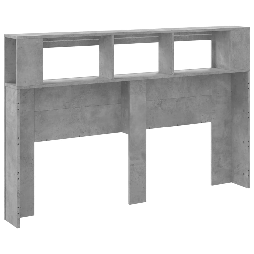 Tête de lit à LED gris béton 160x18,5x103,5cm bois d'ingénierie - XIOS