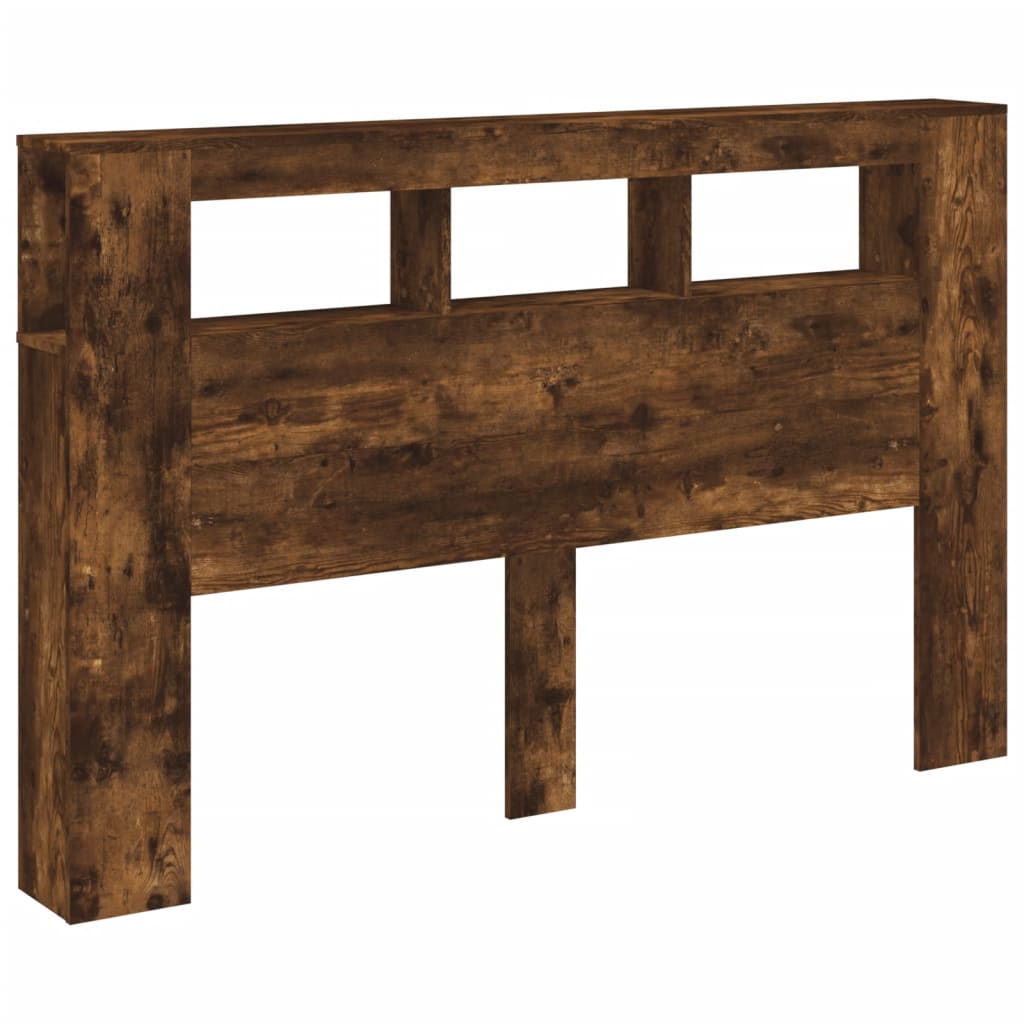 Tête de lit à LED chêne fumé 160x18,5x103,5cm bois d'ingénierie - XIOS