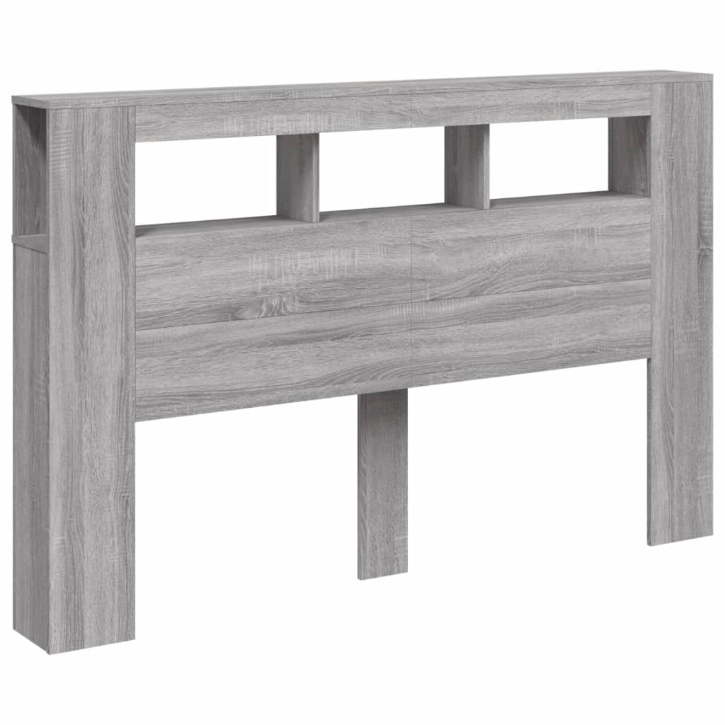 Tête de lit à LED sonoma gris 160x18,5x103,5 cm bois ingénierie - XIOS