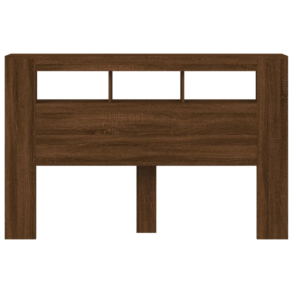 Tête de lit à LED chêne marron 160x18,5x103,5cm bois ingénierie - XIOS