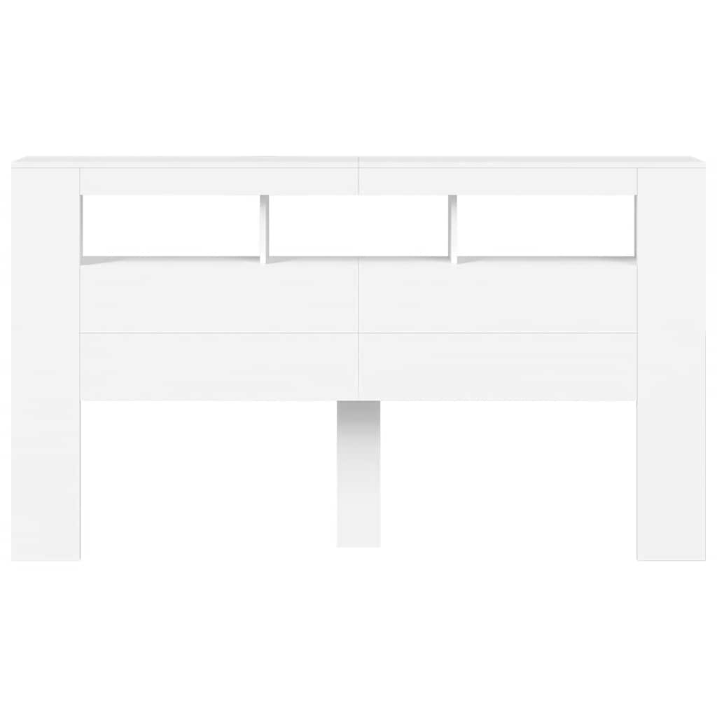Tête de lit à LED blanc 180x18,5x103,5 cm bois d'ingénierie - XIOS