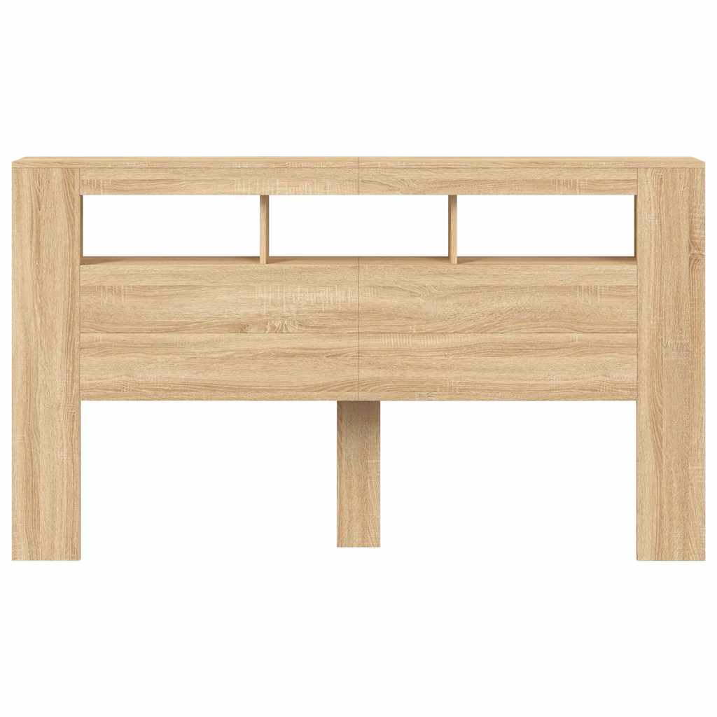 Tête de lit à LED chêne sonoma 180x18,5x103,5cm bois ingénierie - XIOS