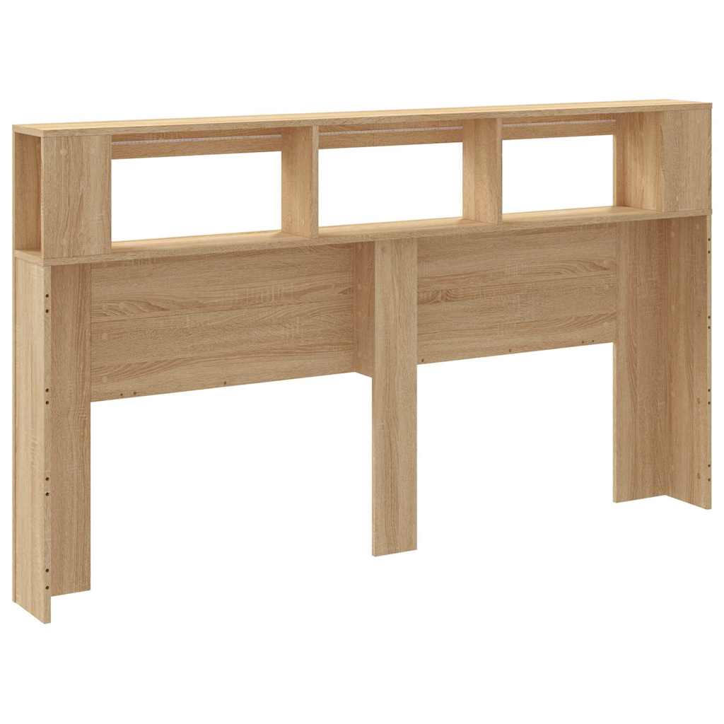 Tête de lit à LED chêne sonoma 180x18,5x103,5cm bois ingénierie - XIOS