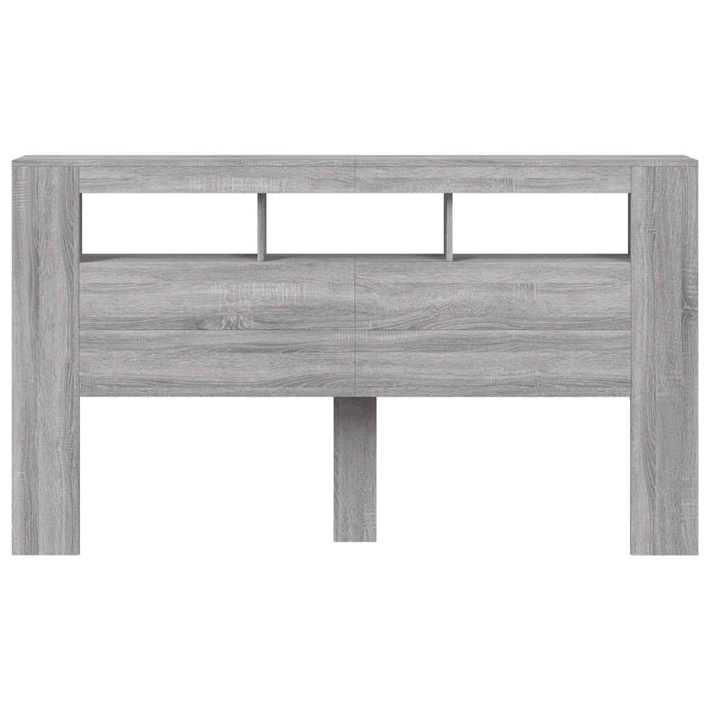 Tête de lit à LED sonoma gris 180x18,5x103,5 cm bois ingénierie - XIOS
