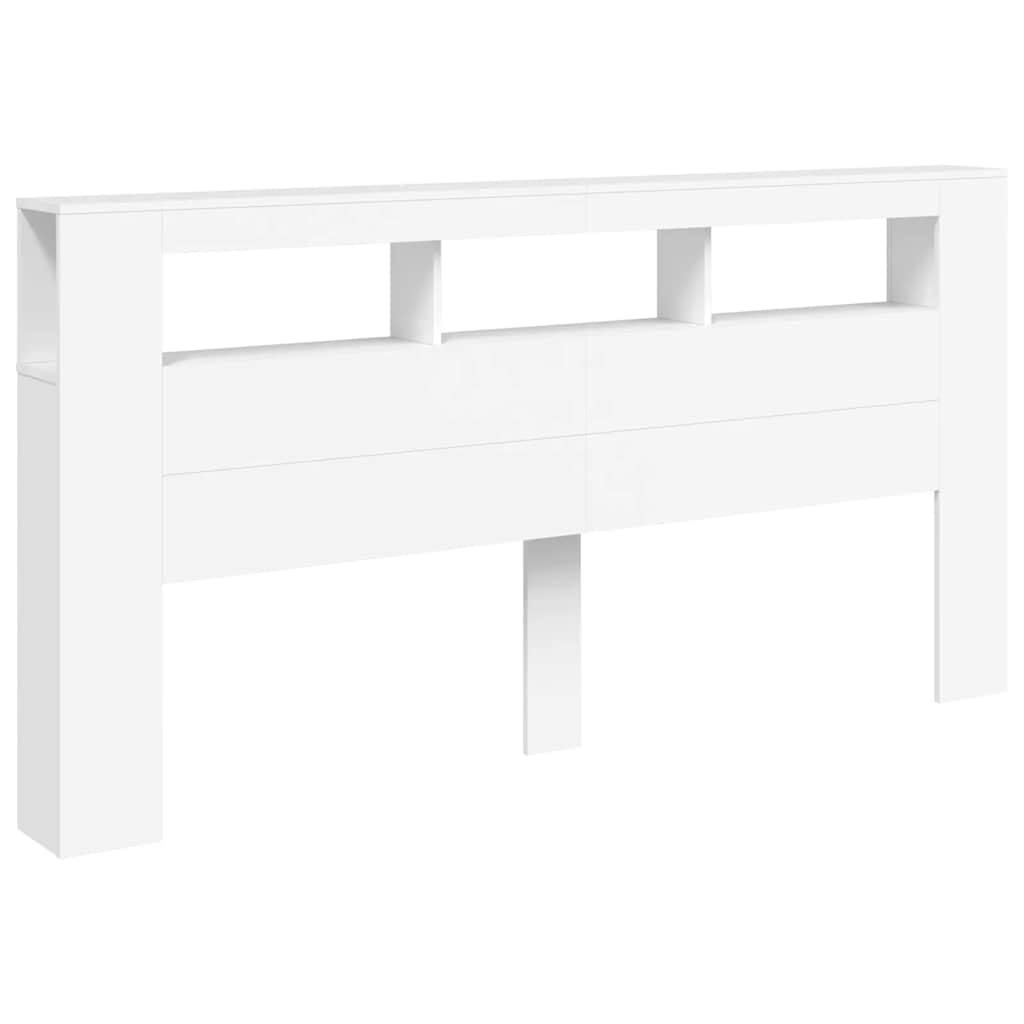 Tête de lit à LED blanc 200x18,5x103,5 cm bois d'ingénierie - XIOS