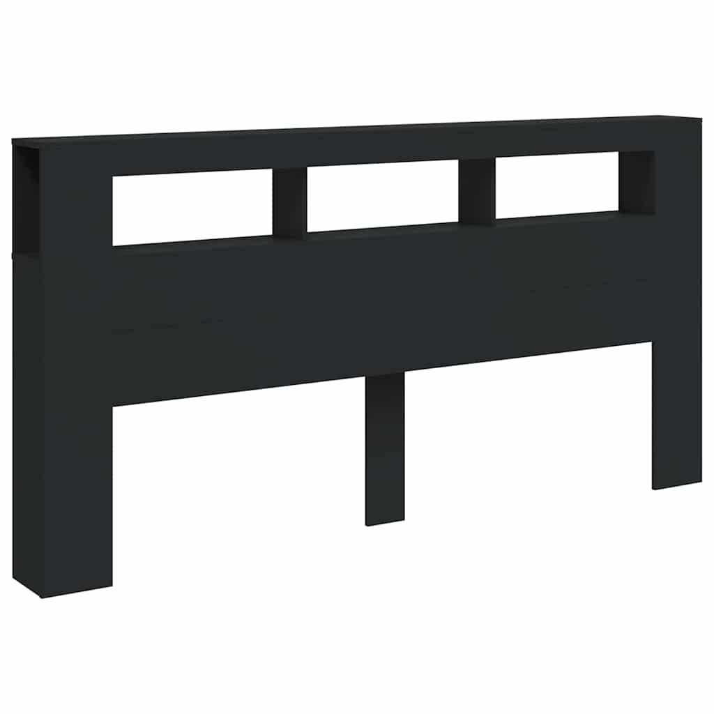 Tête de lit à LED noir 200x18,5x103,5 cm bois d'ingénierie - XIOS