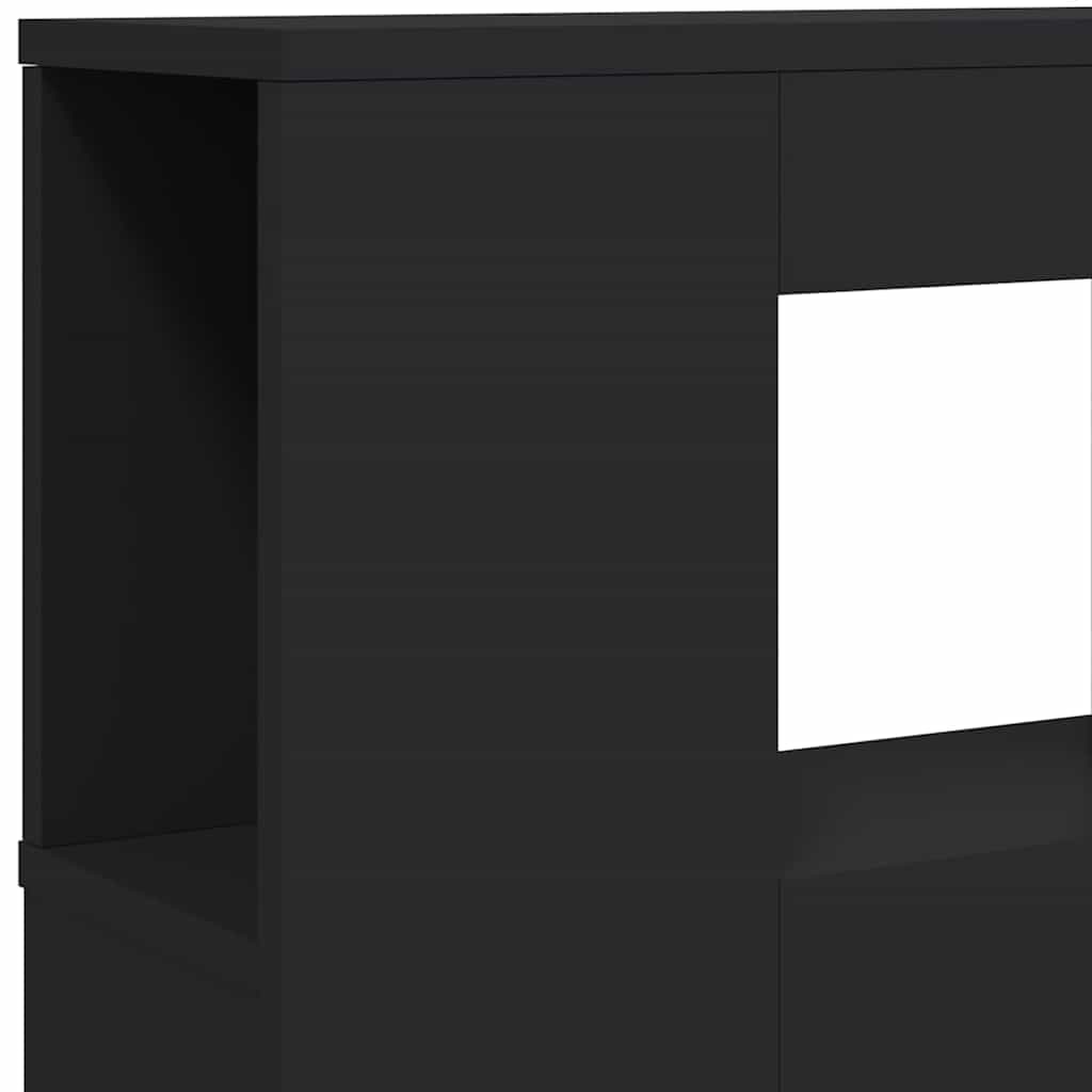 Tête de lit à LED noir 200x18,5x103,5 cm bois d'ingénierie - XIOS