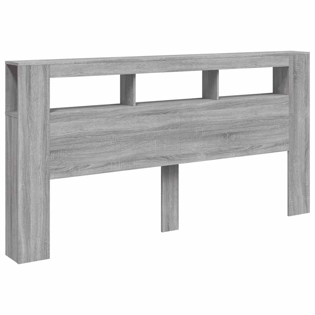 Tête de lit à LED sonoma gris 200x18,5x103,5 cm bois ingénierie - XIOS