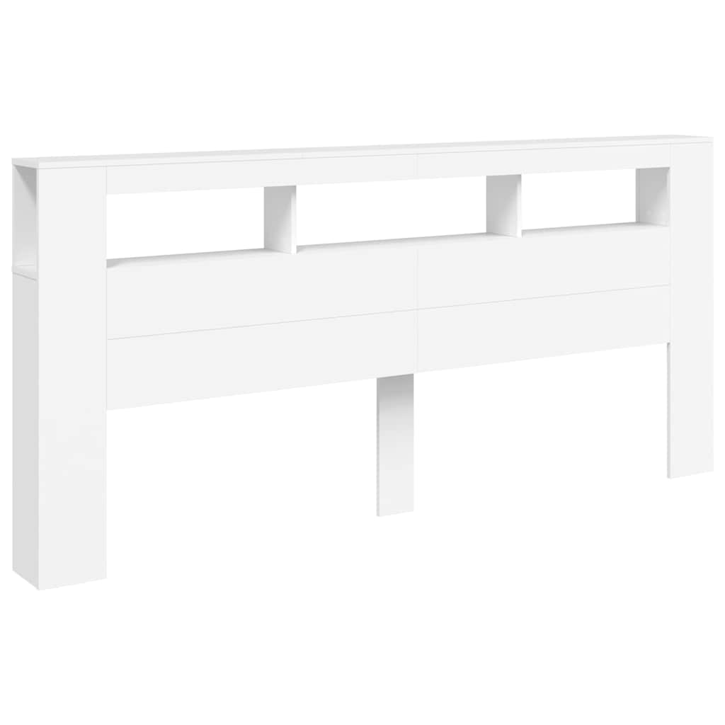 Tête de lit à LED blanc 220x18,5x103,5 cm bois d'ingénierie - XIOS