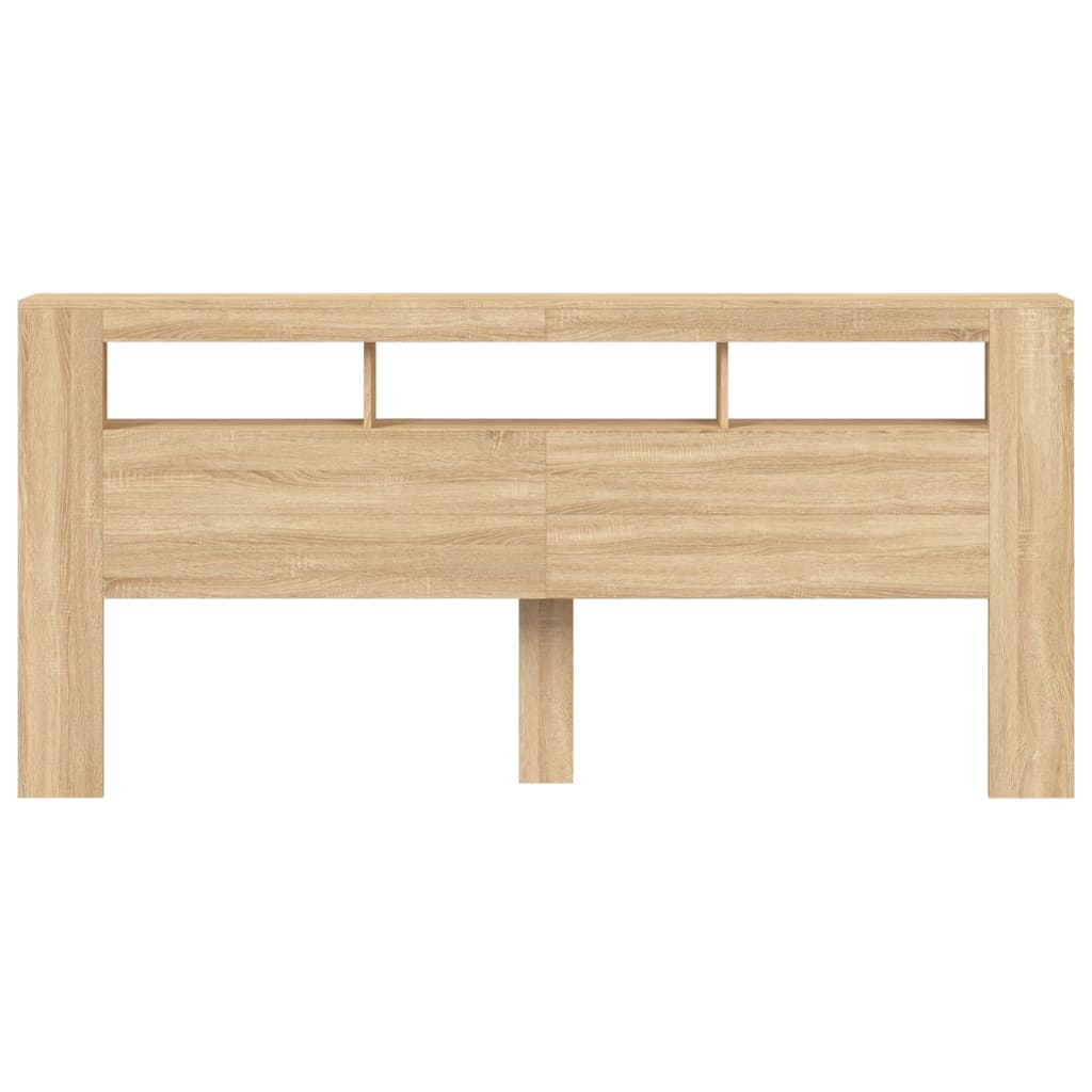Tête de lit à LED chêne sonoma 220x18,5x103,5cm bois ingénierie - XIOS