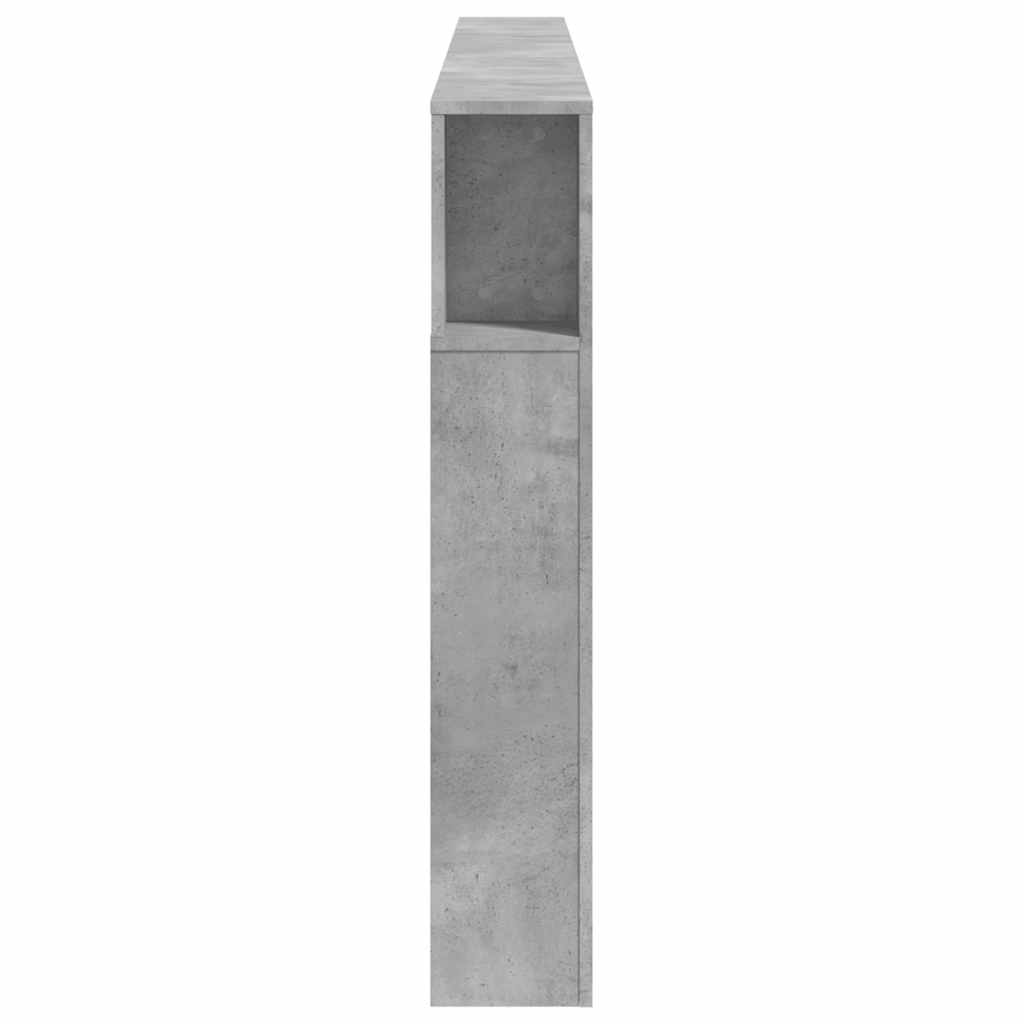 Tête de lit à LED gris béton 220x18,5x103,5cm bois d'ingénierie - XIOS