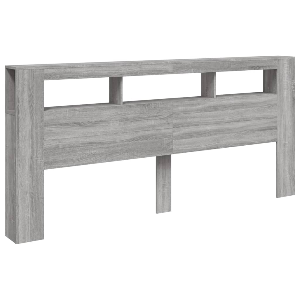 Tête de lit à LED sonoma gris 220x18,5x103,5 cm bois ingénierie - XIOS
