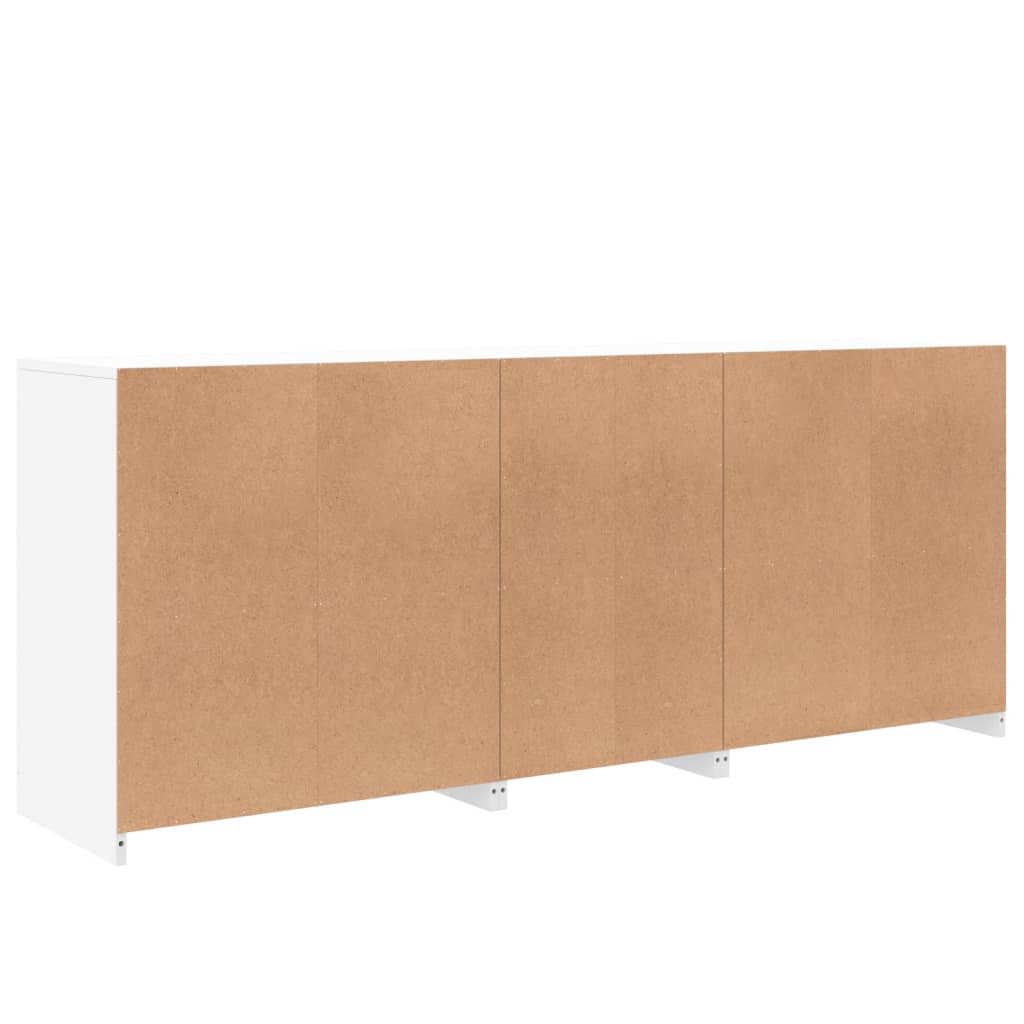 Buffet avec lumières LED blanc 162x37x67 cm - XIOS