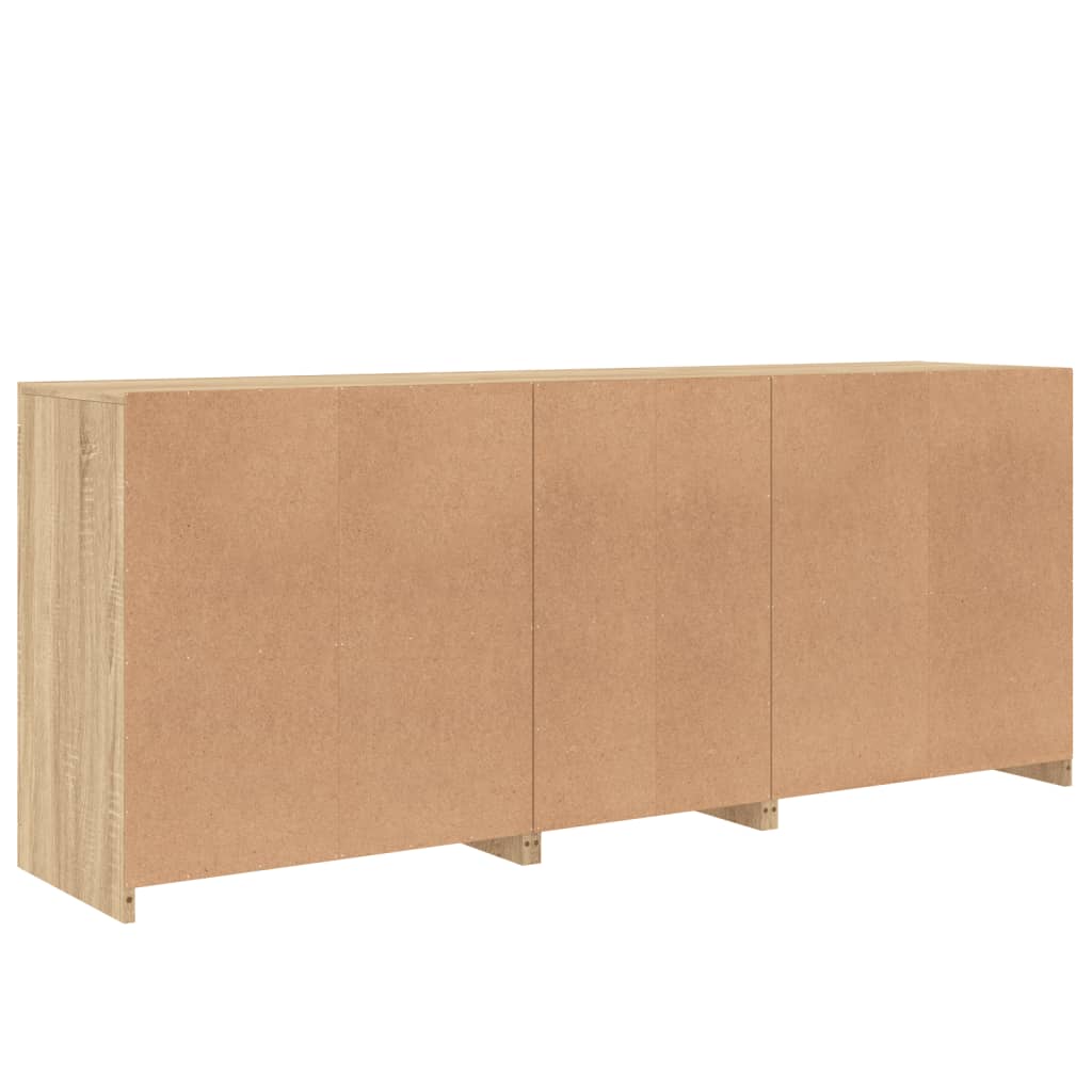 Buffet avec lumières LED chêne sonoma 162x37x67 cm - XIOS