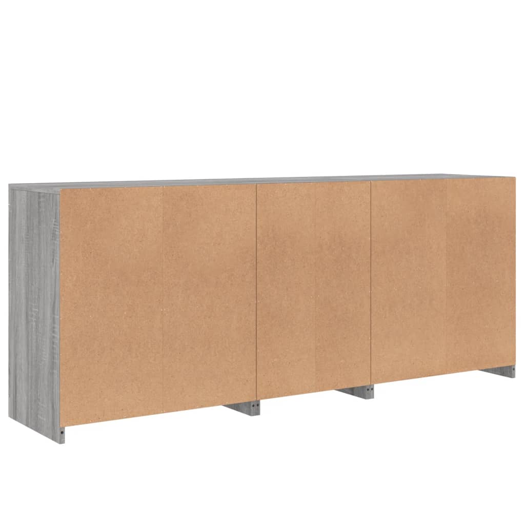 Buffet avec lumières LED sonoma gris 162x37x67 cm - XIOS