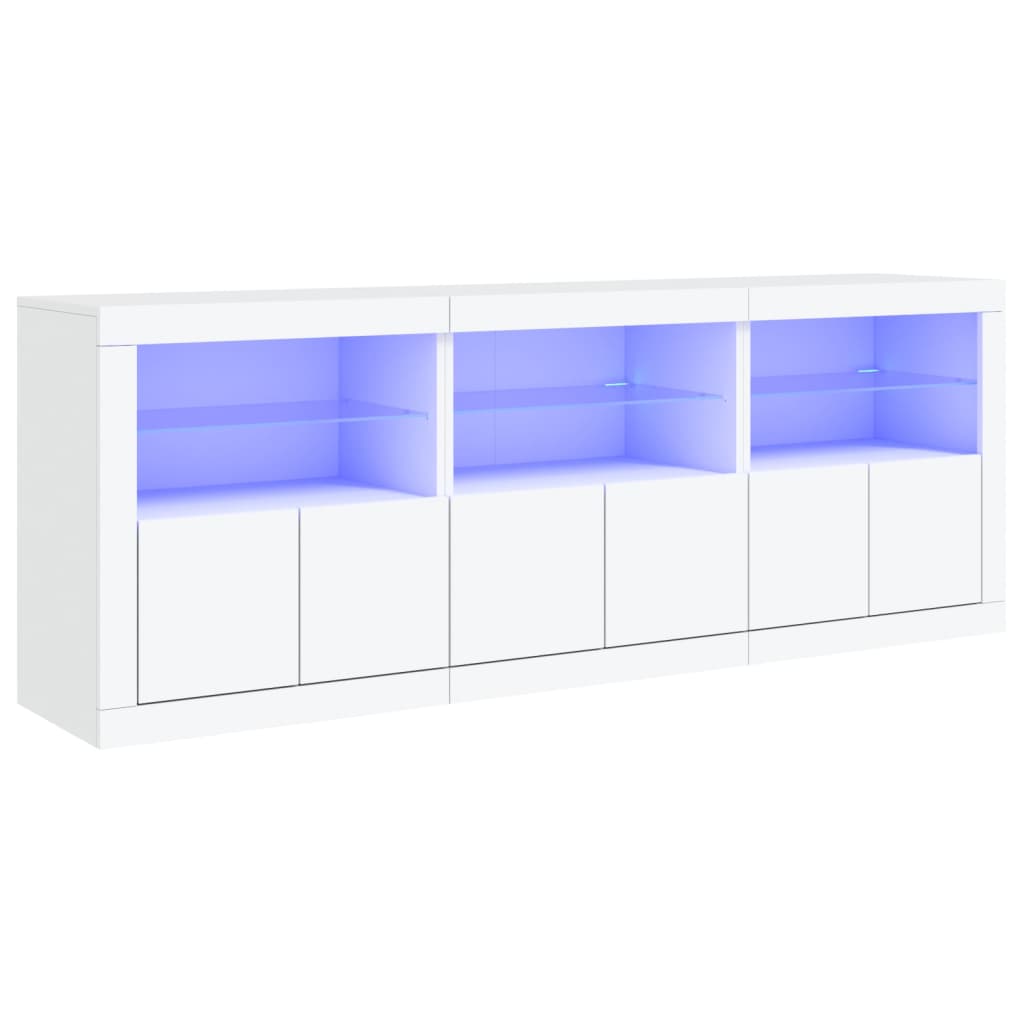Buffet avec lumières LED blanc 181,5x37x67 cm - XIOS