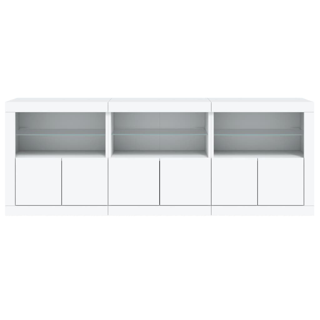 Buffet avec lumières LED blanc 181,5x37x67 cm - XIOS