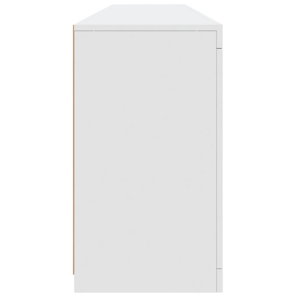 Buffet avec lumières LED blanc 181,5x37x67 cm