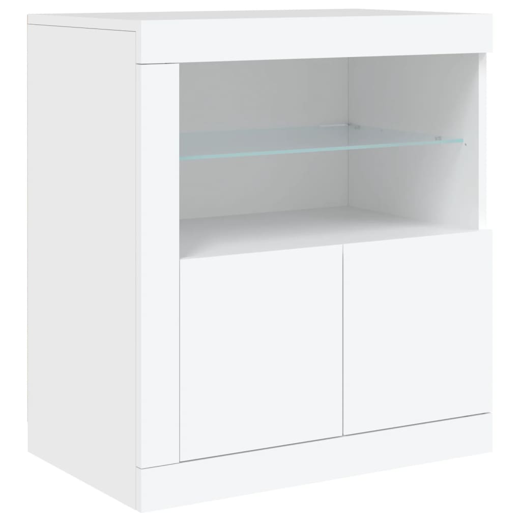 Buffet avec lumières LED blanc 181,5x37x67 cm - XIOS