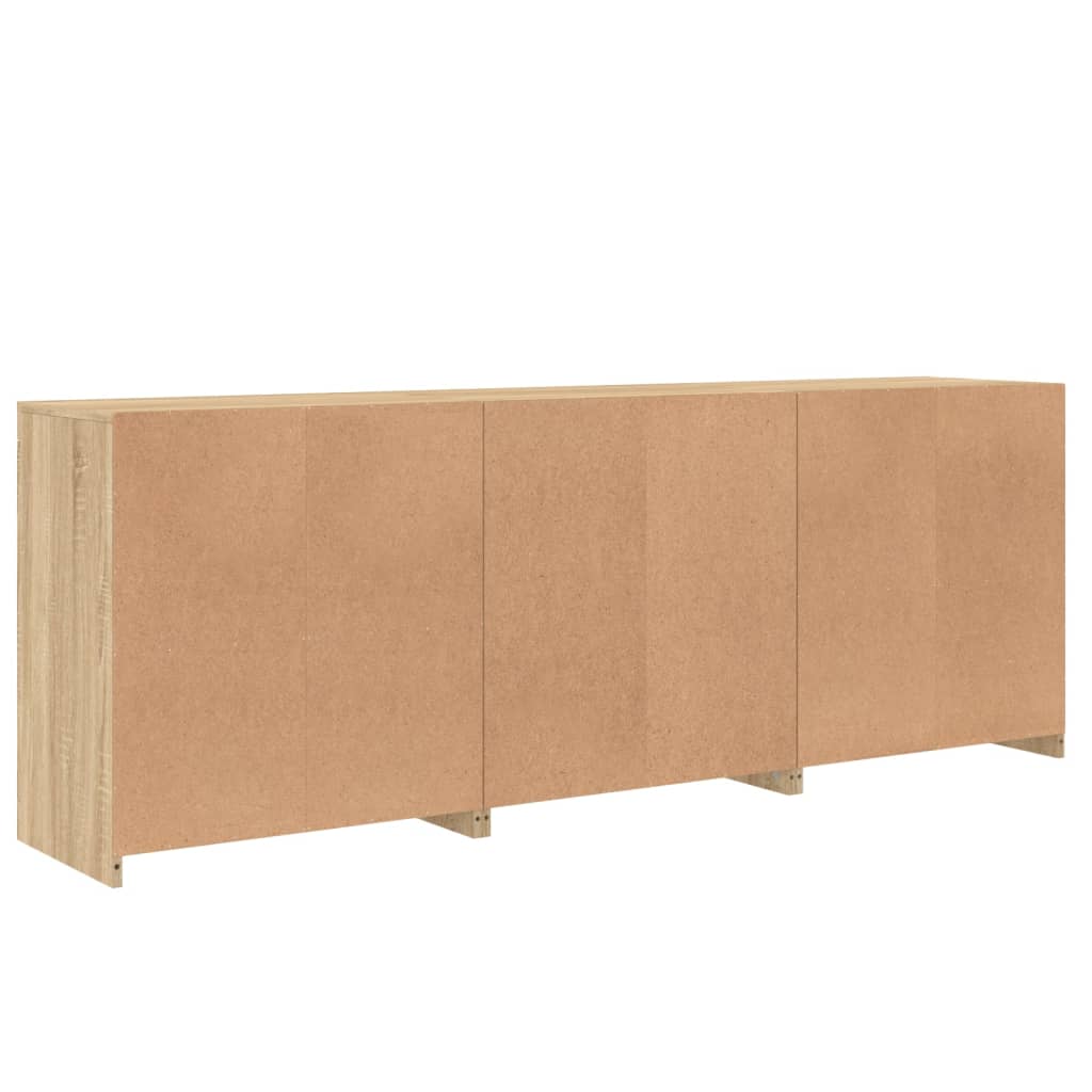Buffet avec lumières LED chêne sonoma 181,5x37x67 cm - XIOS