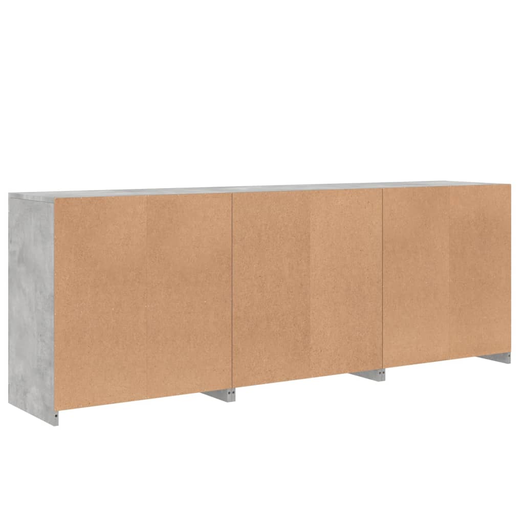 Buffet avec lumières LED gris béton 181,5x37x67 cm - XIOS