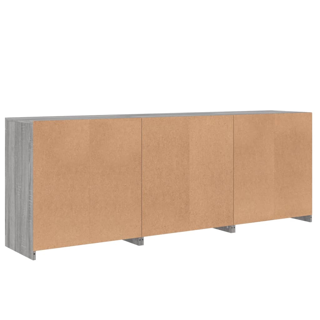 Buffet avec lumières LED sonoma gris 181,5x37x67 cm - XIOS