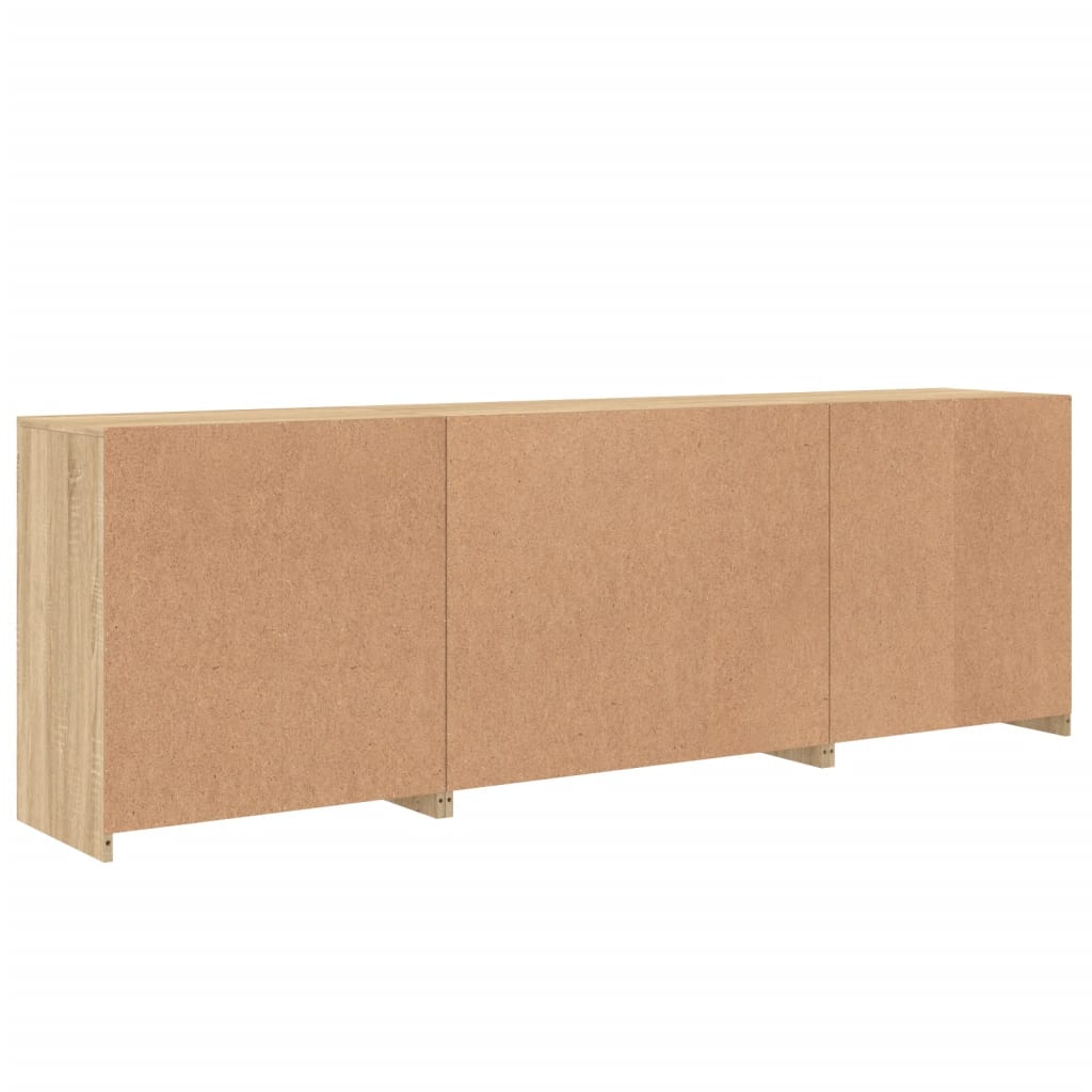 Buffet avec lumières LED chêne sonoma 202x37x67 cm - XIOS