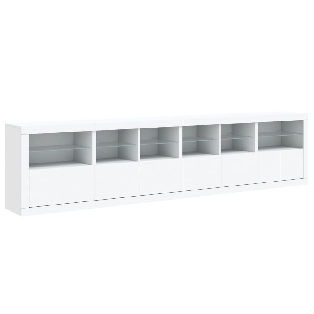 Buffet avec lumières LED blanc 283x37x67 cm - XIOS