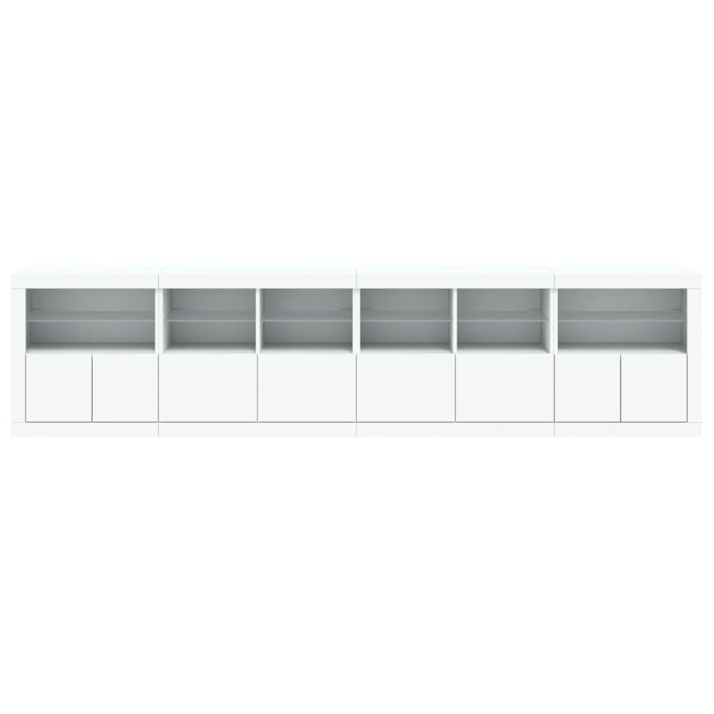 Buffet avec lumières LED blanc 283x37x67 cm - XIOS