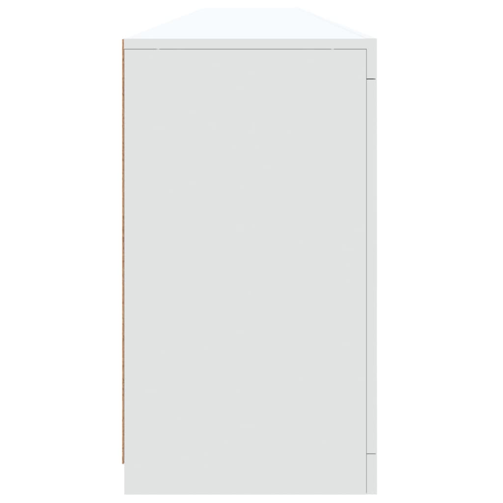 Buffet avec lumières LED blanc 283x37x67 cm