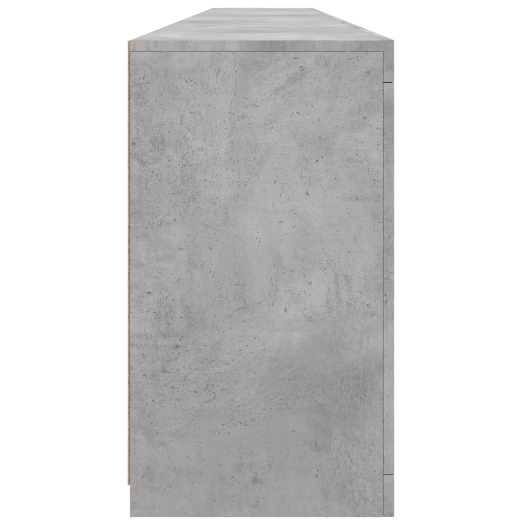 Buffet avec lumières LED gris béton 283x37x67 cm - XIOS