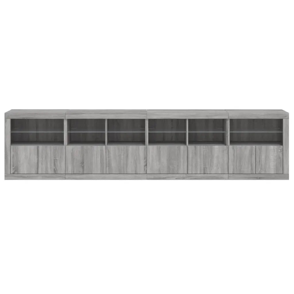 Buffet avec lumières LED sonoma gris 283x37x67 cm - XIOS
