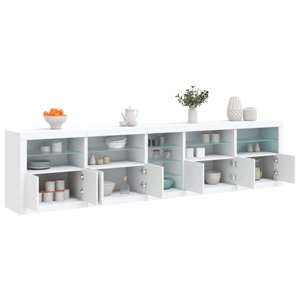Buffet avec lumières LED blanc 283x37x67 cm - XIOS
