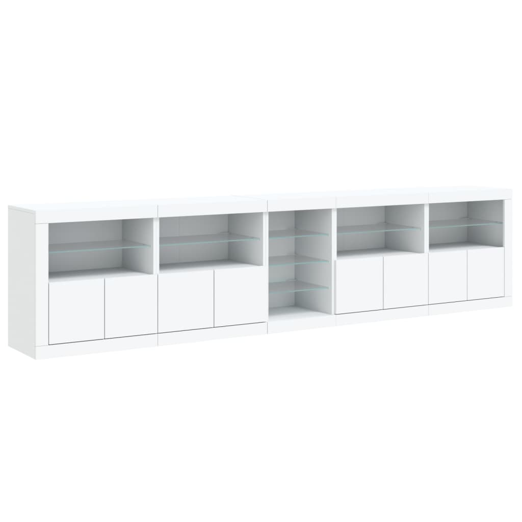 Buffet avec lumières LED blanc 283x37x67 cm - XIOS