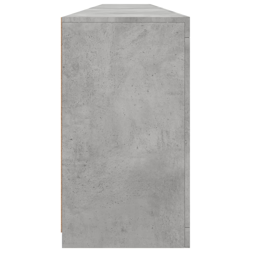 Buffet avec lumières LED gris béton 283x37x67 cm - XIOS