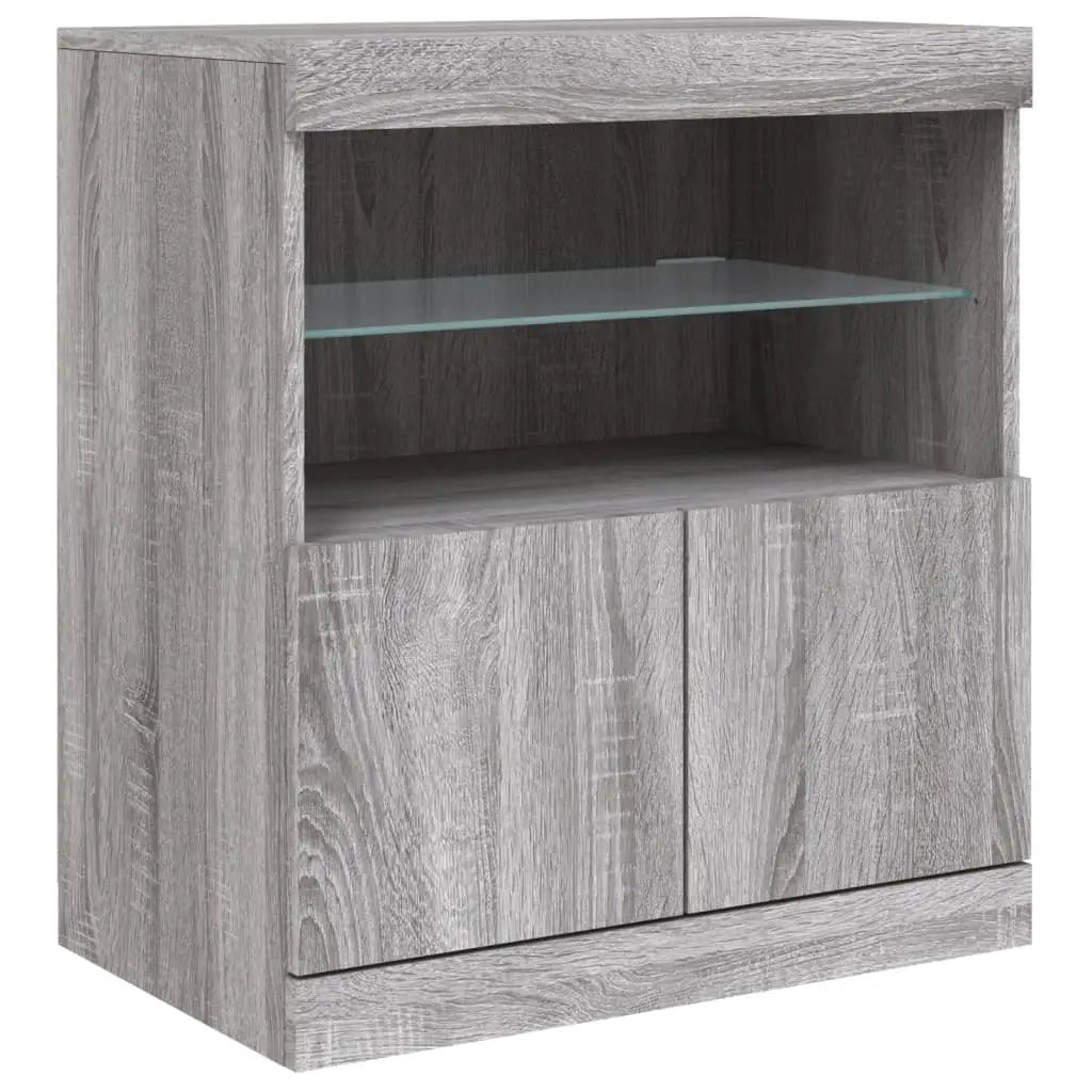 Buffet avec lumières LED sonoma gris 283x37x67 cm - XIOS