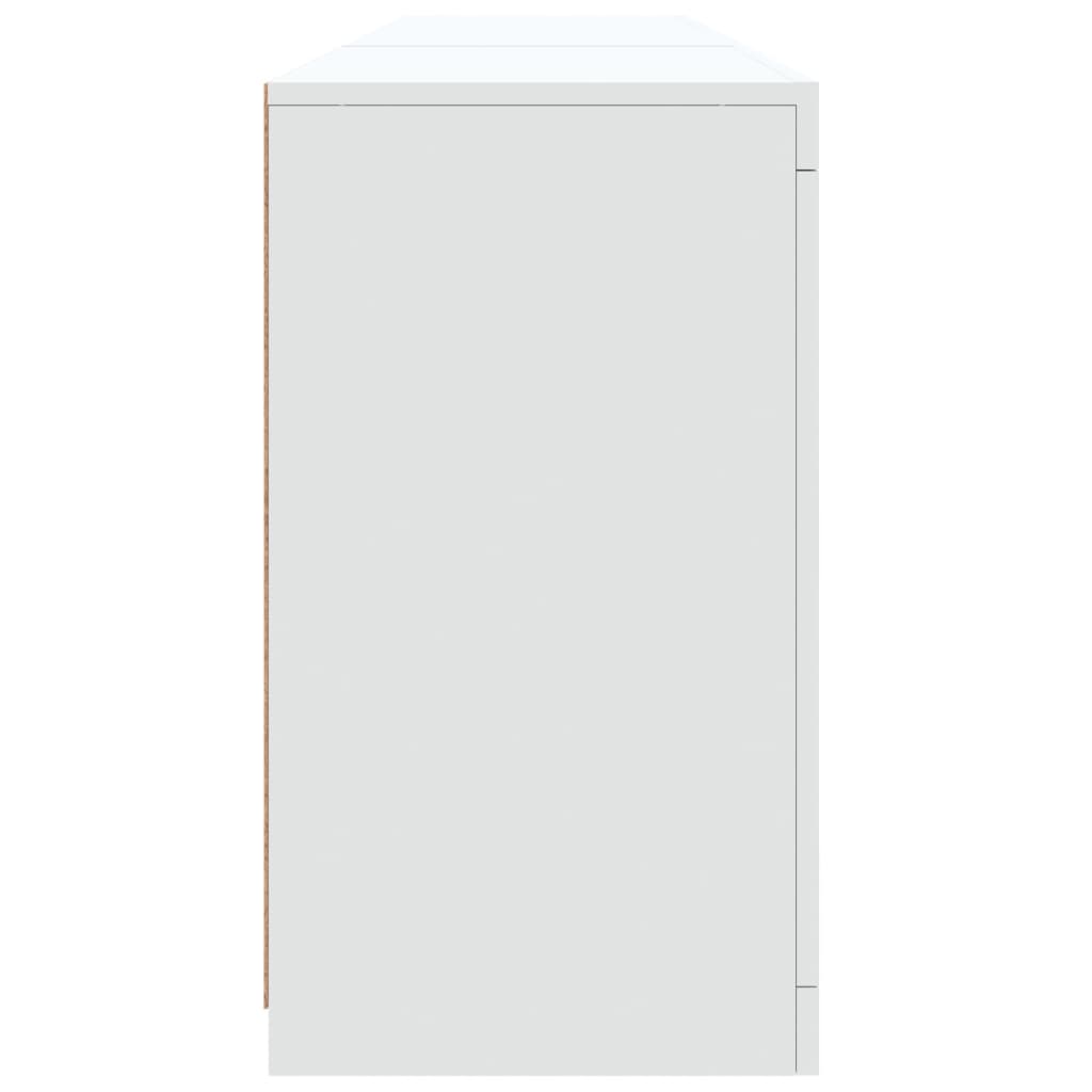 Buffet avec lumières LED blanc 162x37x67 cm - XIOS