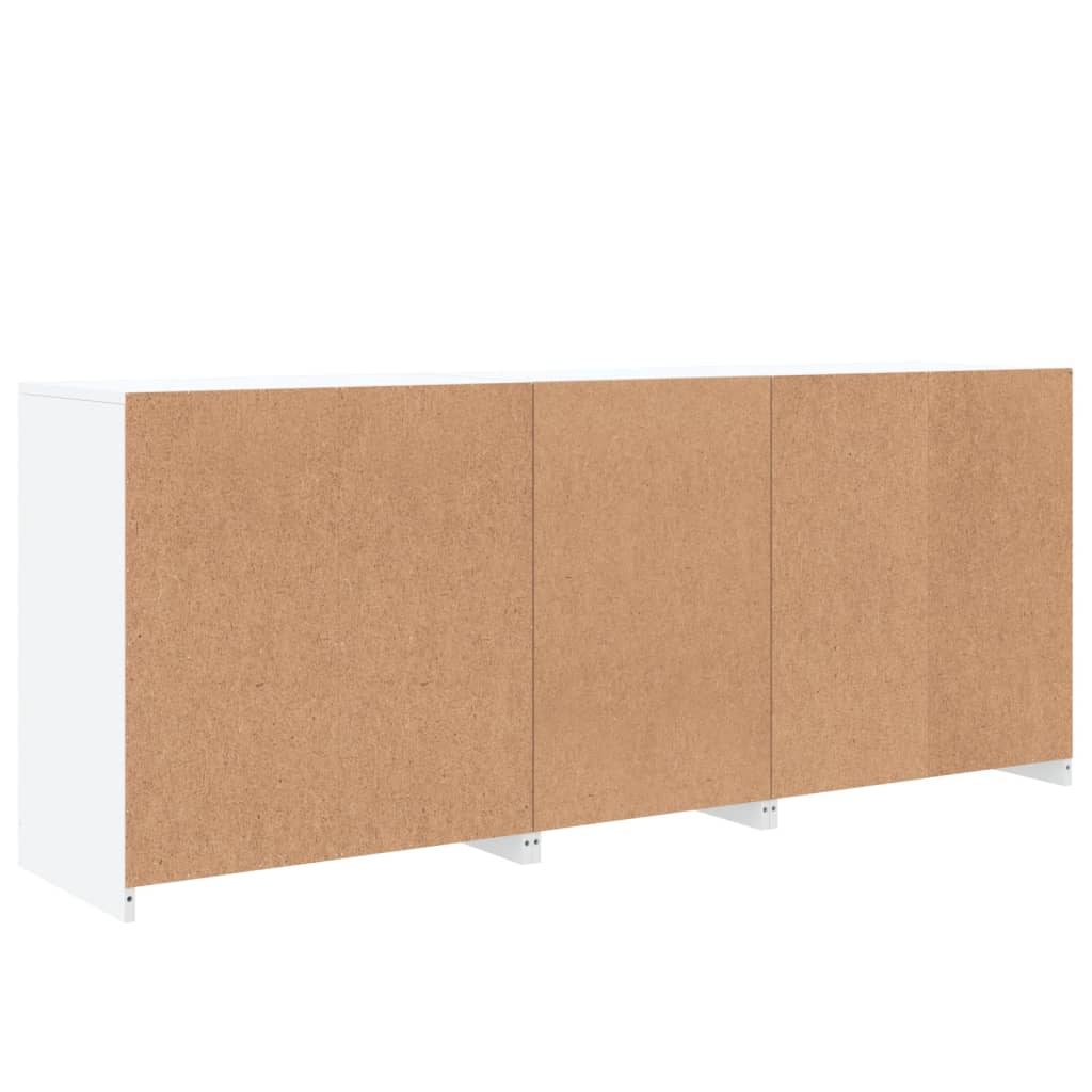 Buffet avec lumières LED blanc 162x37x67 cm - XIOS