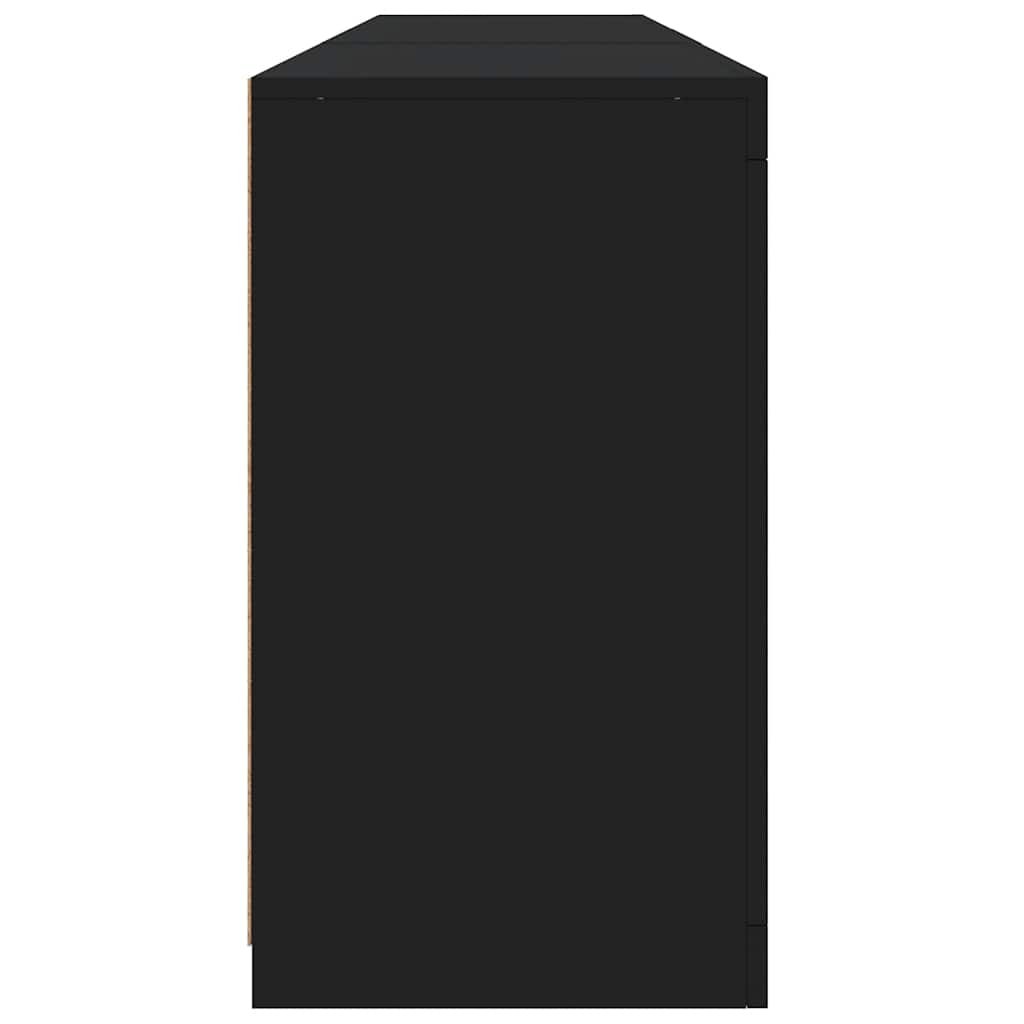 Buffet avec lumières LED noir 162x37x67 cm - XIOS