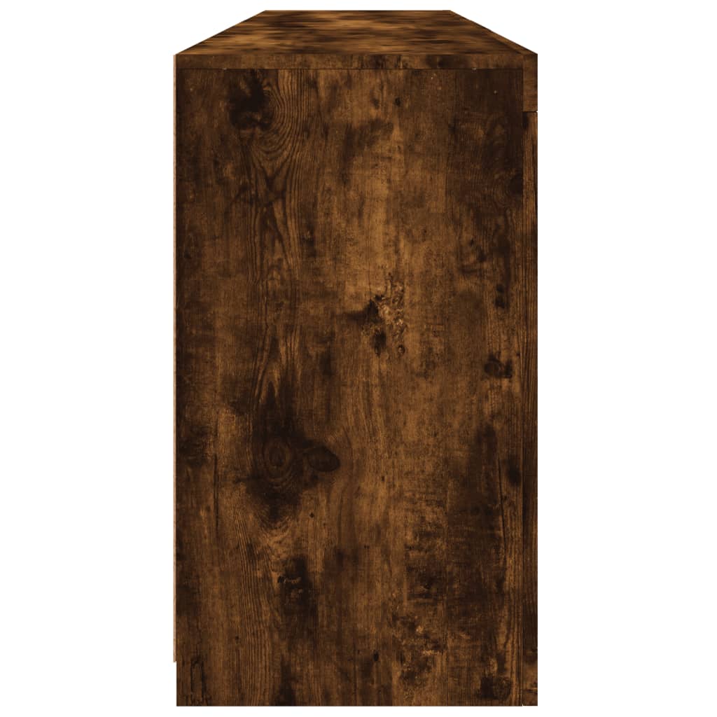 Buffet avec lumières LED chêne fumé 162x37x67 cm - XIOS