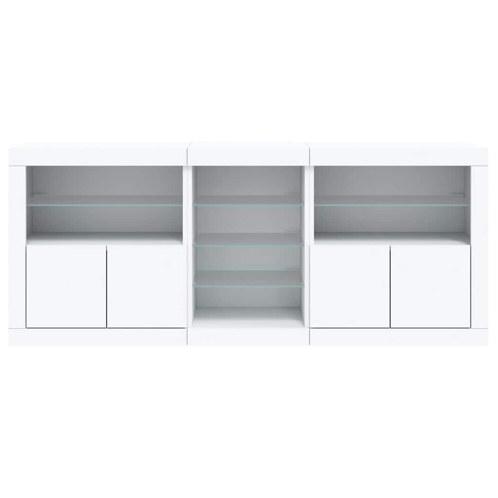 Buffet avec lumières LED blanc 181,5x37x67 cm - XIOS