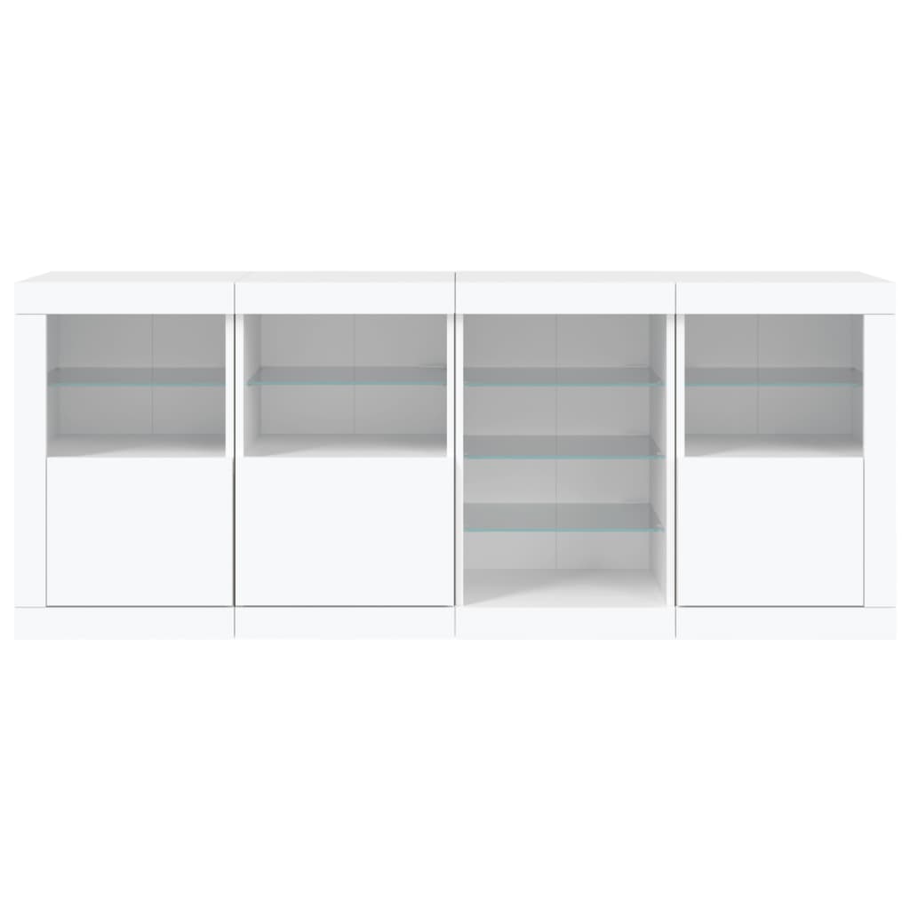Buffet avec lumières LED blanc 164x37x67 cm - XIOS