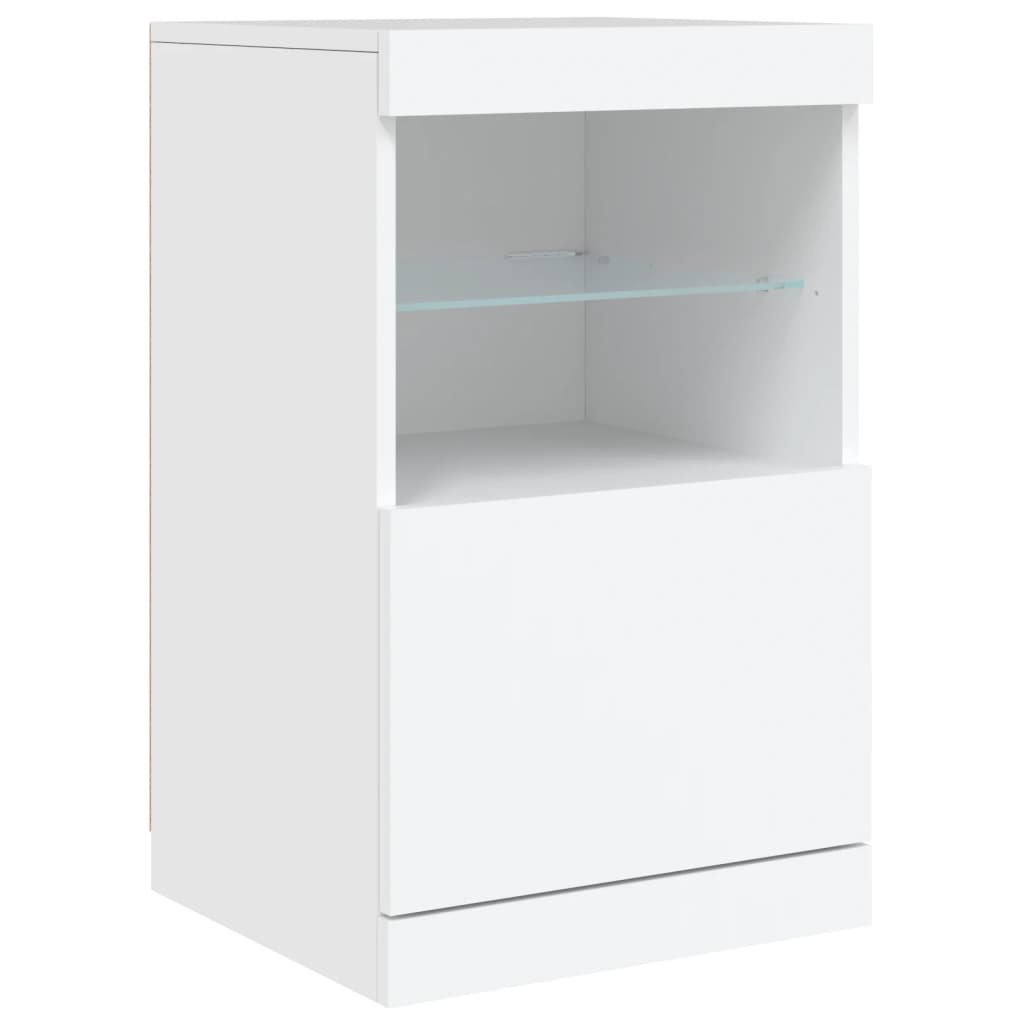 Buffet avec lumières LED blanc 164x37x67 cm - XIOS